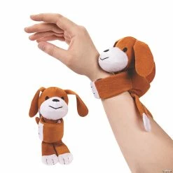 New 🥰 Hugging Stuffed 🦮 Dog Slap Bracelets - 12 Pc. 🌟 -BigMouth Inc Shop 13844218