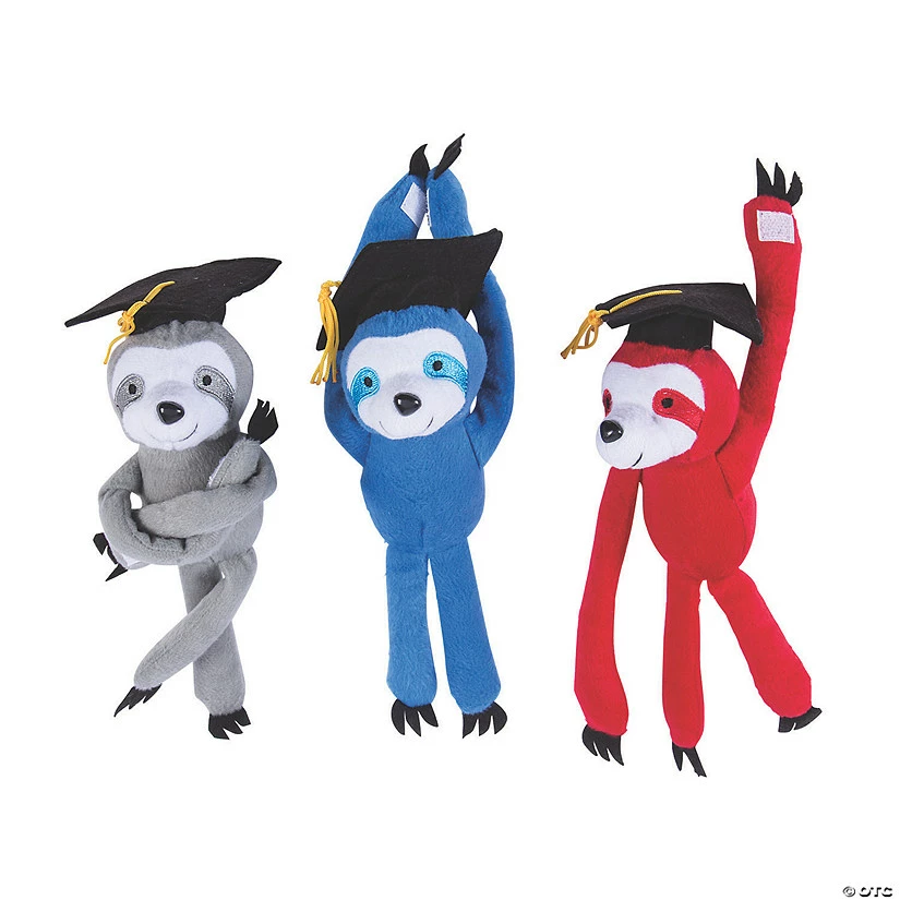 Buy 💯 Long Arm Graduation Stuffed Sloths - 12 Pc. 😀 4 Buy 💯 Long Arm Graduation Stuffed Sloths - 12 Pc. 😀 - Image 2