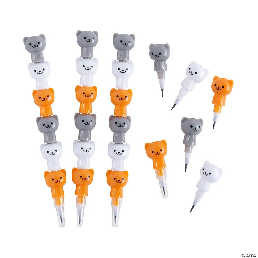 Best deal 🤩 Stacking Cat Pencils - 12 Pc. 🥰 4 Best deal 🤩 Stacking Cat Pencils - 12 Pc. 🥰 - Image 2