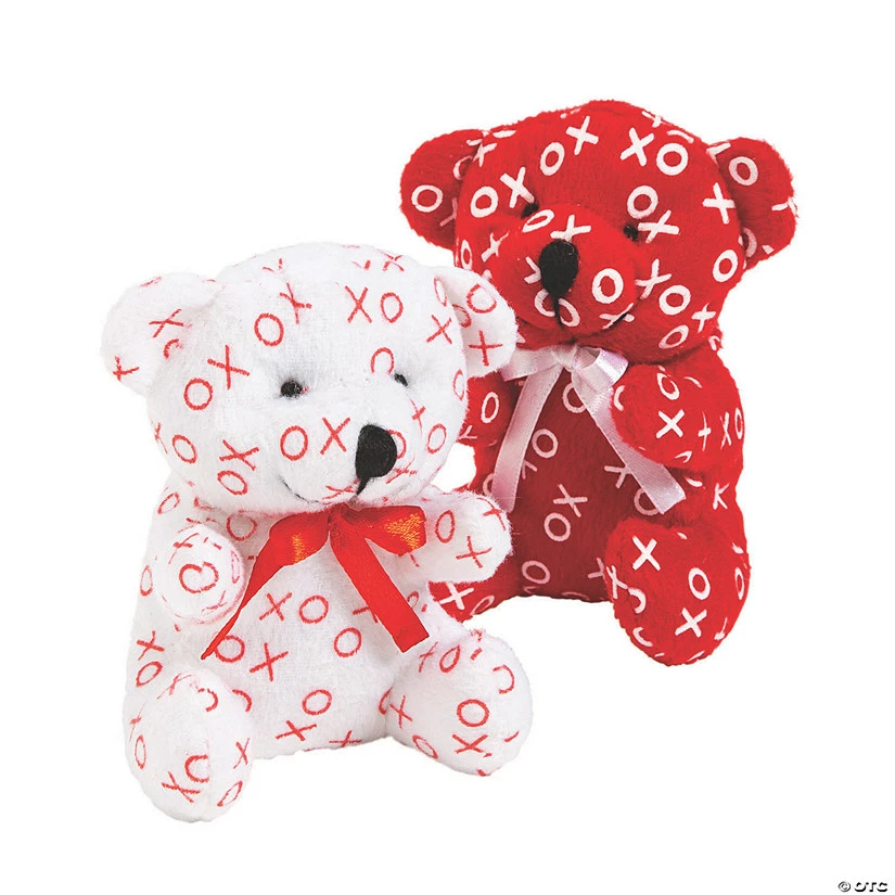 New 🛒 Valentine’s Day Mini Red & White Hugs & Kisses Stuffed Bears - 12 Pc. 😍 4 New 🛒 Valentine’s Day Mini Red & White Hugs & Kisses Stuffed Bears - 12 Pc. 😍 - Image 2