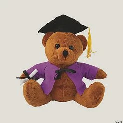 Budget ⭐ Personalized Graduation Stuffed Bear with Purple 👕 Shirt 🧨