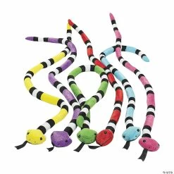 Brand new 😉 Bright Striped Stuffed Snakes - 12 Pc. 🌟