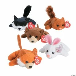 Best deal ⭐ Bulk Mini Stuffed Animal Assortment Valentine Exchanges with Card for 50 😉