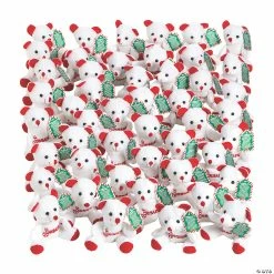 Outlet 😉 Candy Cane Religious Stuffed Bears with Card - 48 Pc. ⌛