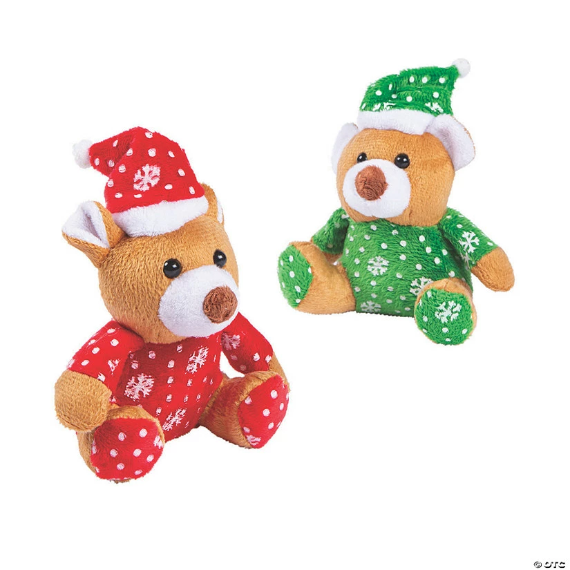 Wholesale π₯ Christmas Green & Red Santa Hats Brown Stuffed Bears - 12 Pc. βοΈ 3 Wholesale π₯ Christmas Green & Red Santa Hats Brown Stuffed Bears - 12 Pc. βοΈ