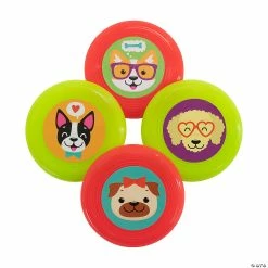 Buy 🎁 Cute 🐕 Dog Party Mini Flying Discs - 12 Pc. 🎁