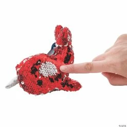Wholesale 💯 Flipping Sequin Stuffed Narwhal Valentine Exchanges with Card for 12 🔔