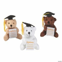 Hot Sale 😍 Graduation Stuffed Bears with Diploma Pocket - 12 Pc. 🛒