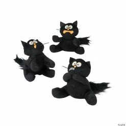 Best Sale 🛒 Halloween Scaredy Stuffed Cats - 12 Pc. 🔔