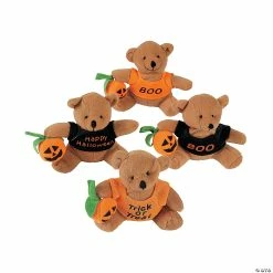 Hot Sale 🌟 Haloween Stuffed Bears with T-Shirt - 12 Pc. 🔥