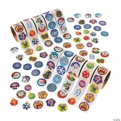 Cheapest 🧨 Holiday Rolls of Stickers Assortment - 1000 Pc. 🎁