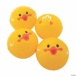 Wholesale 😀 Inflatable 11" Duck Medium Beach Balls - 12 Pc. 😀