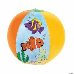 Best deal 😍 Inflatable 12" Color Your Own Fish Large Beach Balls - 12 Pc. 🎉