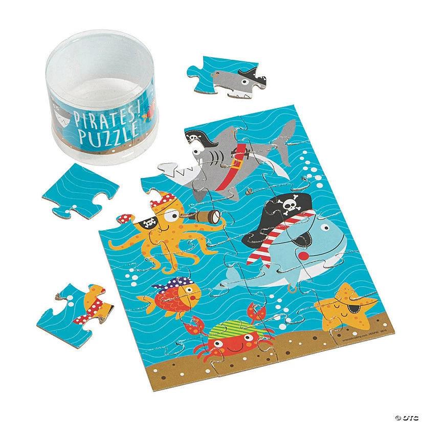 Wholesale 😉 Pirate Animal Puzzles - Set of 12 🔔 3 Wholesale 😉 Pirate Animal Puzzles - Set of 12 🔔