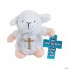 Promo 😍 Religious Stuffed Lambs with Embroidered Cross & Card - 12 Pc. ⭐ -BigMouth Inc Shop religious stuffed lambs with embroidered cross and card 12 pc 13785878