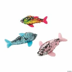 Buy 🔔 Reversible Sequin Stuffed Dolphins - 12 Pc. 🎁