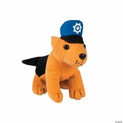 Best Pirce 🤩 Standing Stuffed 🐶 Dogs with Blue Police Hats - 12 Pc. 🌟