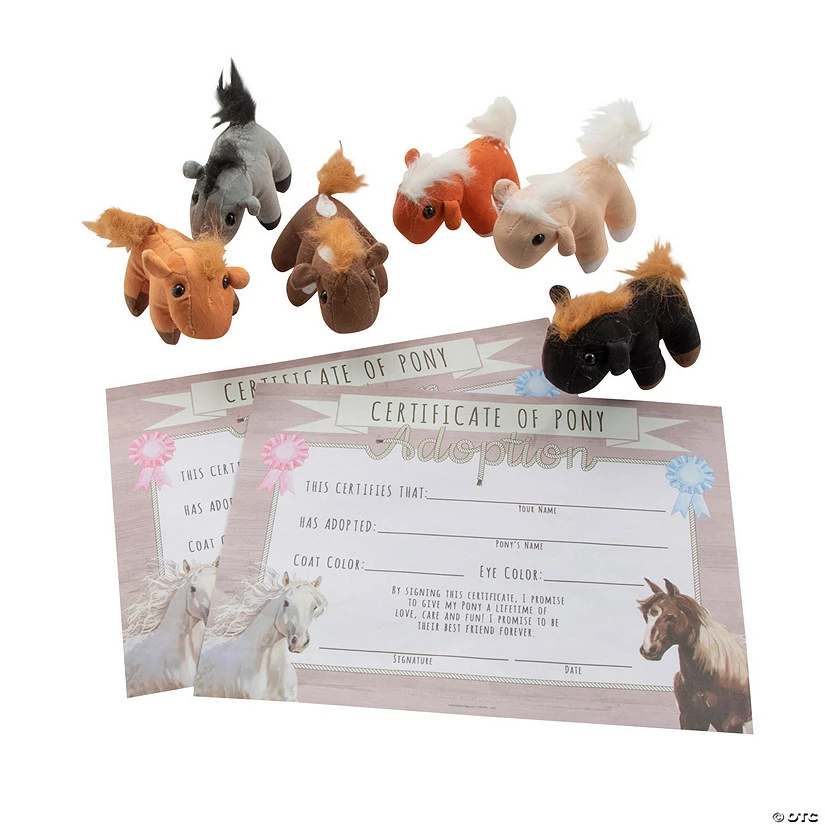 Budget π Stuffed Adopt-a-Pony Kit - 12 Pc. π 3 Budget π Stuffed Adopt-a-Pony Kit - 12 Pc. π