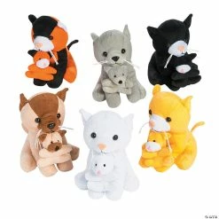 Best Sale ⌛ Stuffed Cats Holding Kittens Assortment - 12 Pc. 👏