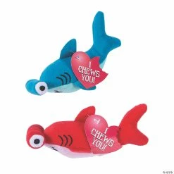Cheapest 🛒 Stuffed 🔨 Hammerhead Shark Valentine Exchanges with Card for 12 🛒