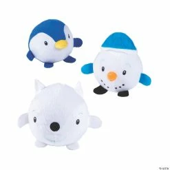 New 🤩 Stuffed Round Winter Snow Characters - 12 Pc. 😍