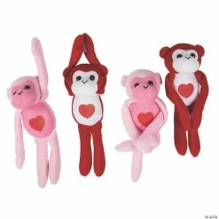Promo ✔️ Valentine Long Arm Short Hair Stuffed Gorillas - 12 Pc. 🔥