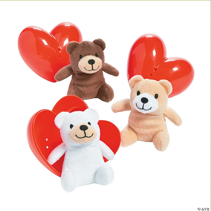 Discount 🛒 Valentine’s Day Hearts with Mini Stuffed Bears - 12 Pc. ⭐ 3 Discount 🛒 Valentine’s Day Hearts with Mini Stuffed Bears - 12 Pc. ⭐