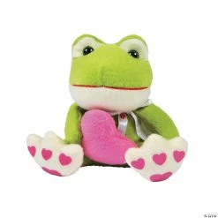 Deals 🎉 Valentine Stuffed Frogs with Pink Heart - 12 Pc. 🛒