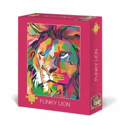 Promo 👏 Willow Creek Press Funky Lion 500-Piece Puzzle 😉