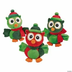 Outlet 😍 Winter Stuffed Hat & Scarves Holiday Owls - 12 Pc. 🎁